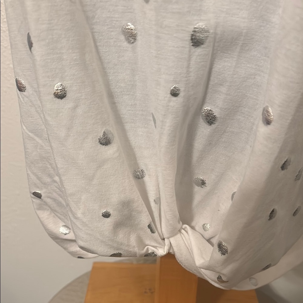 Como Blu Oversized T-Shirt with Lace Detail Sleeves size 2X - Picture 4 of 9